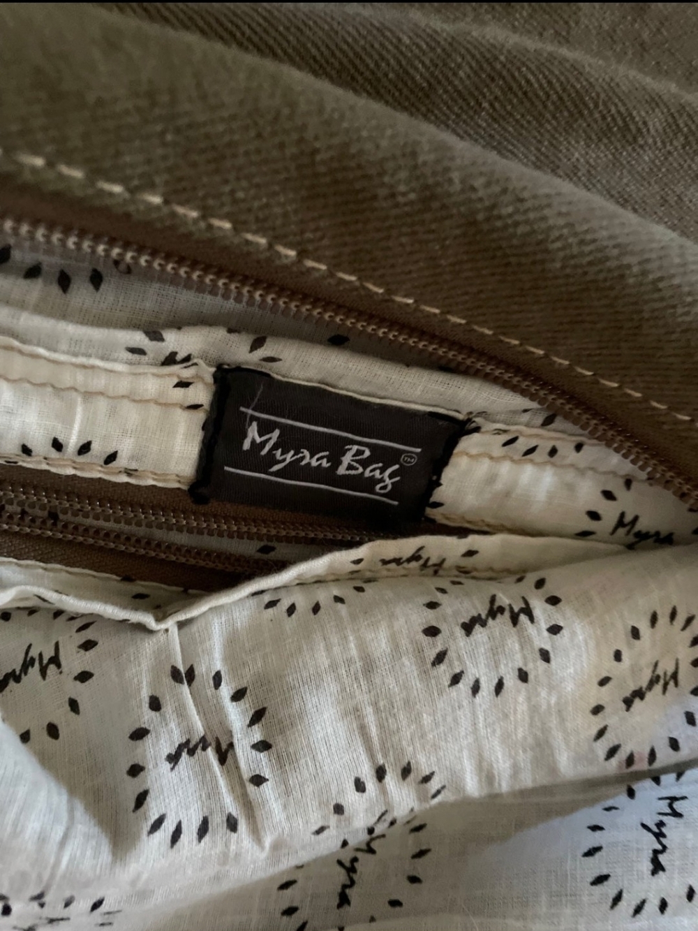 Myra Crossbody Bag in Brown & White - Picture 4 of 4
